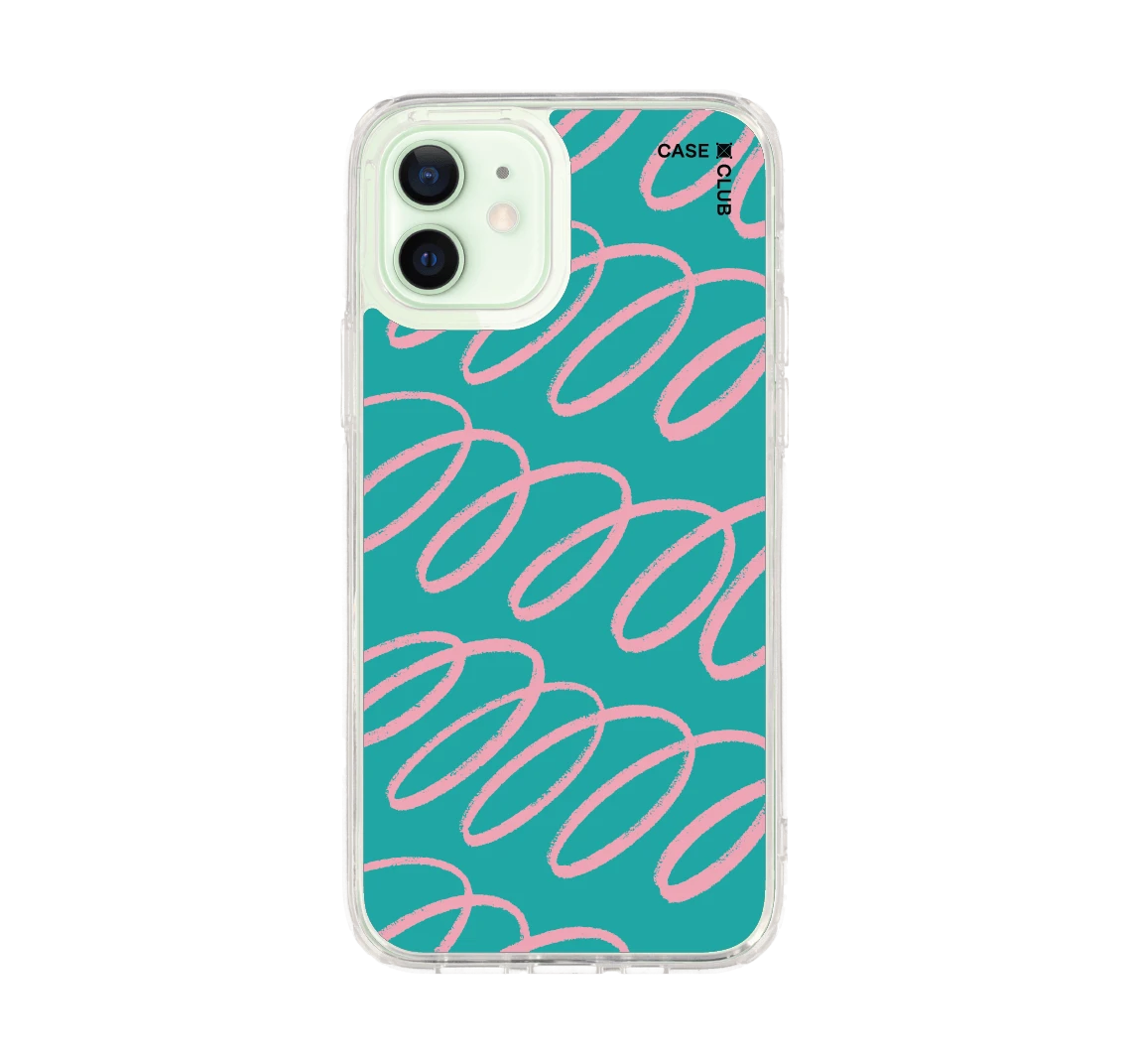 blue & pink curvy pattern